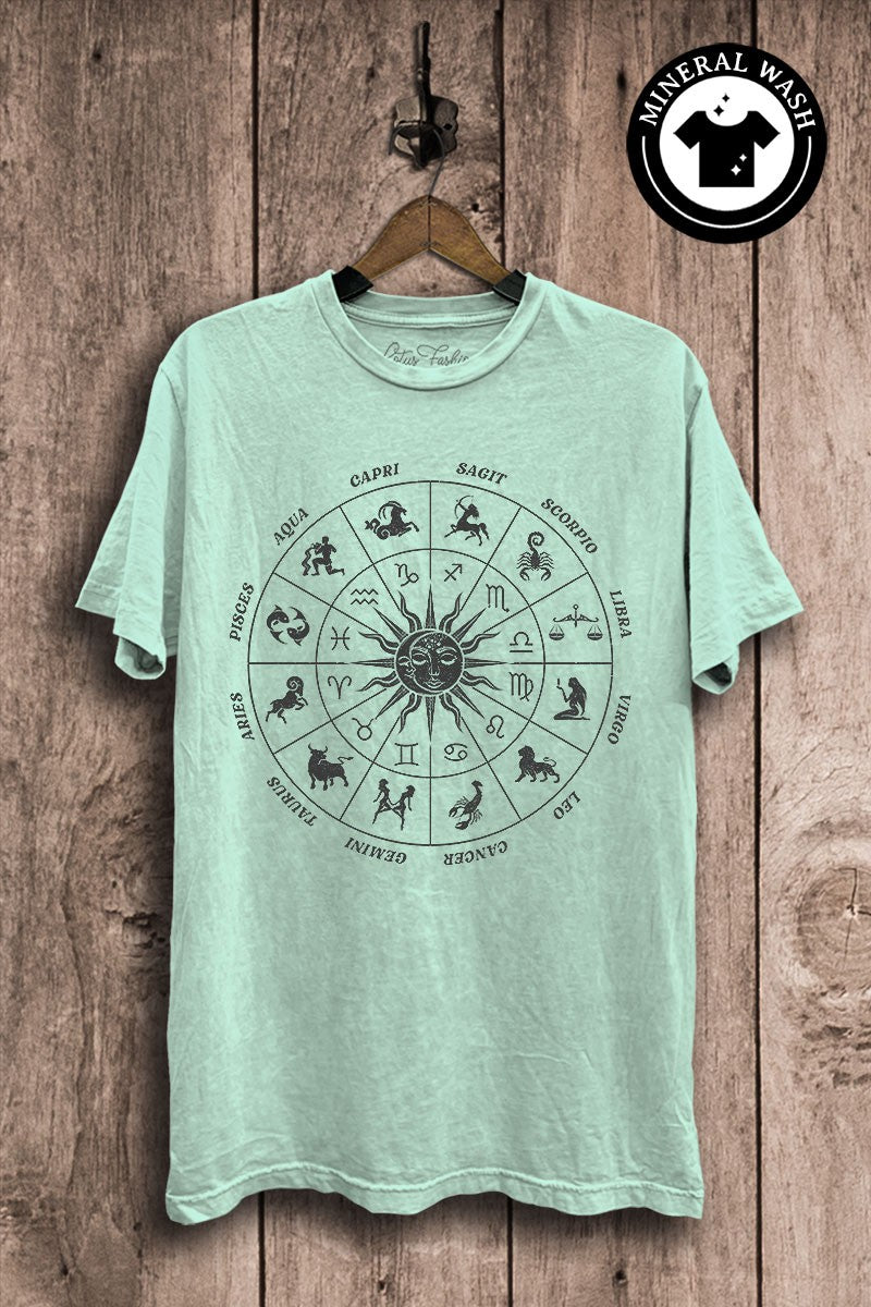 Zodiac Signs Graphic Tee - Mint