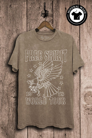 Free Spirit Graphic Tee - Mocha