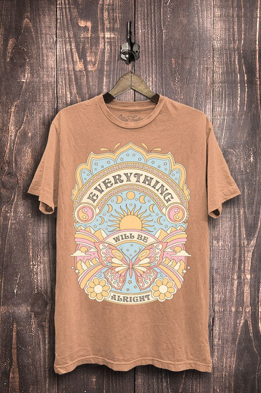 Everything Is Going To Be Alright Tee- Coral
