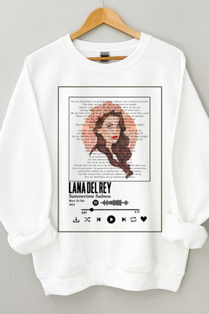Lana Del Rey Sweatshirt- White