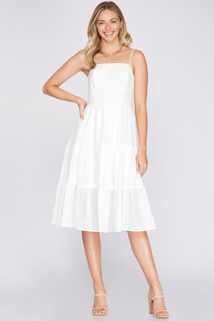 White Tiered Dress - She & Sky